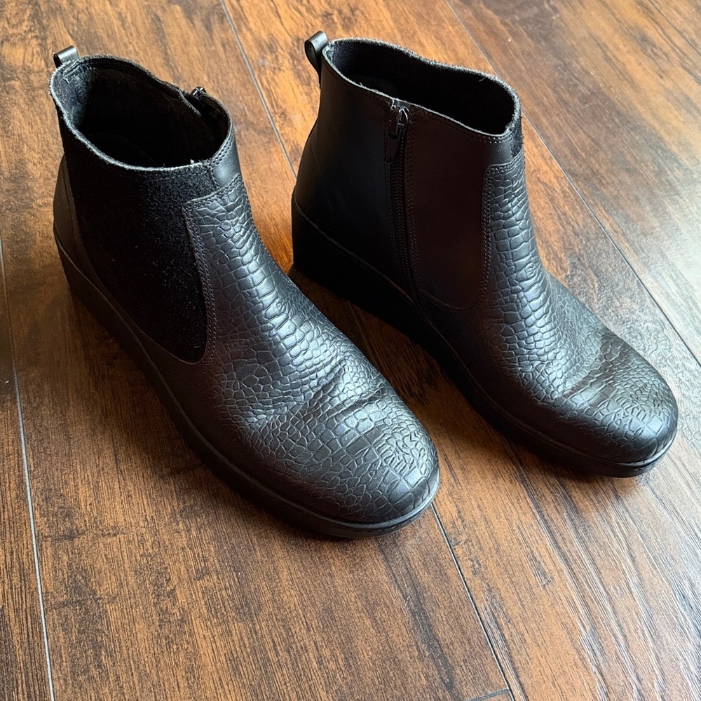 Romulo boots black zip up sizes size 9 (SB1)